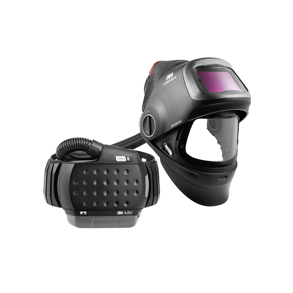 Speedglas G5-01VC heavy-duty welding helmet with heavy-duty Adflo PAPR